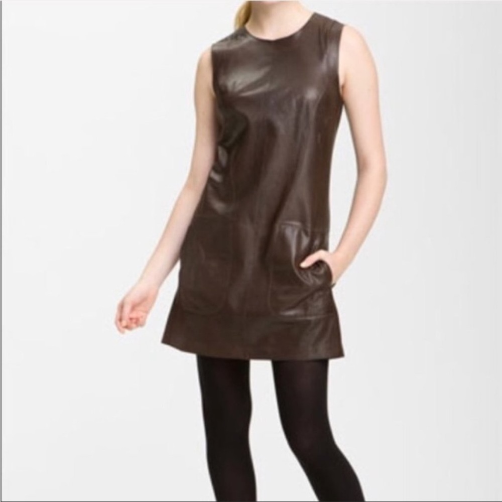 Vince soft Lamb Skin Leather Sz 2 Dress